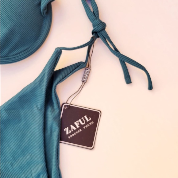 ZAFUL Textured Underwire Bikini Swimsuit Size M - Picture 3 of 6